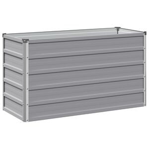 vidaXL Raised Garden Bed Grey 100 x 40 x 55 cm cold-rolled steel
