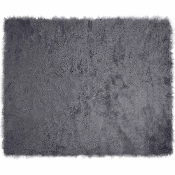 vidaXL Faux Sheepskin Rug Tafalla Anthracite 240 x 340 cm Polyester