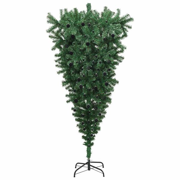 vidaXL Upside-down Artificial Pre-lit Christmas Tree with Ball Set