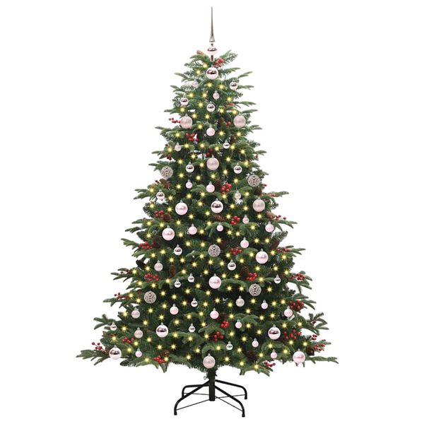 vidaXL Artificial Christmas Tree with 300 LEDs with Stand Green 180 cm