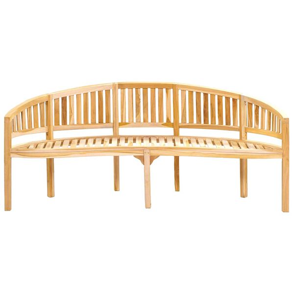vidaXL Banana Bench 200 cm Solid Teak Wood