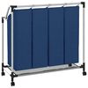 vidaXL Laundry Sorter with 4 Bags Blue Steel