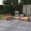 vidaXL 6 Piece Garden Lounge Set Solid Wood Pine