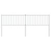 vidaXL Metal Headboard White 200 cm