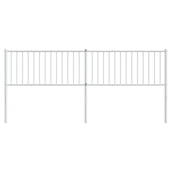 vidaXL Metal Headboard White 200 cm