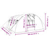 vidaXL Greenhouse with Steel Frame White 16 m² 4x4x2 m