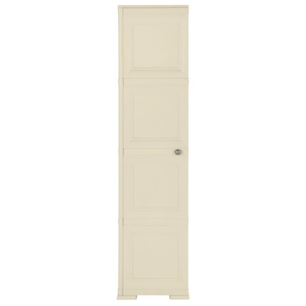vidaXL Plastic Cabinet 40x43x164 cm Wood Design Angora White