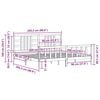 vidaXL Bed Frame without Mattress Grey 200x200 cm Solid Wood Pine