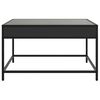 vidaXL Coffee Table with Infinity LED Black 70x50x41 cm