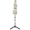 vidaXL Adjustable Dress Form Female Height Adjustable Cream S Velvet