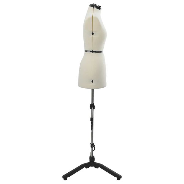 vidaXL Adjustable Dress Form Female Height Adjustable Cream S Velvet