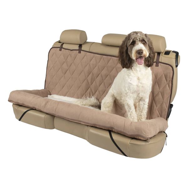 Happy Ride Dog Bed Car Cuddler Large Brown