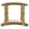 vidaXL Garden Bridge with Rail Impregnated Solid Wood Pine