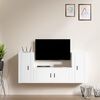 vidaXL 3 Piece TV Cabinet Set White Engineered Wood