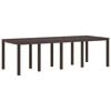vidaXL Garden Dining Set 9 pcs Brown Polypropylene