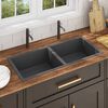 vidaXL Handmade Kitchen Sink Black Stainless Steel