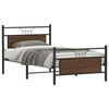 vidaXL Bed Frame without Mattress Brown Oak 107x203 cm Engineered Wood
