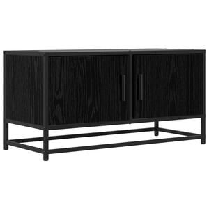 vidaXL TV Cabinet 80 x 34.5 x 40 cm Black Oak Engineered Wood