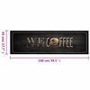 vidaXL Kitchen Rug Washable Coffee Text 45x150 cm Velvet