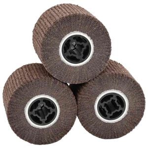 vidaXL Sanding Rollers 3 pcs Brown 12 x 12 x 10 cm Synthetic Fibre