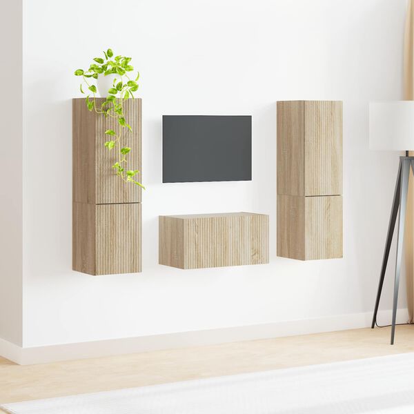 vidaXL 3 pcs Sonoma Oak