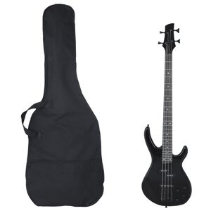 vidaXL Electric Bass Guitar for Beginner with Bag Black 4/4 46
