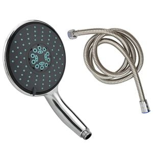 vidaXL Multifunctional Handheld Shower Head with 1,5 m Hose Chrome