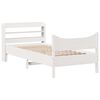 vidaXL Bed Frame with Headboard White 90x200 cm Solid Wood Pine