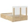 vidaXL Bed Frame with Drawer Sonoma Oak 120 x 200 cm Engineered Wood