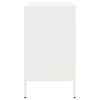 vidaXL Bedside Cabinet White 36x39x68 cm Steel