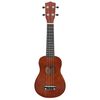 vidaXL Soprano Ukulele Set with Bag for Kids Dark Wood 21"