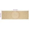 vidaXL Rug Natural and White 60 x 250 cm Jute