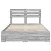 vidaXL Bed Frame with Drawer with Headboard Manual Engineered Wood