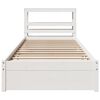 vidaXL Bed Frame with Headboard without Mattress White 100x200 cm