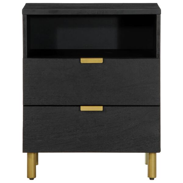 vidaXL Bedside Cabinet Black 50x33x62 cm Engineered Wood