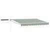 vidaXL Electric Retractable Awning Green and White 2.5 x 2 m