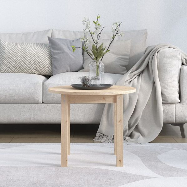 vidaXL Coffee Table &Oslash; 55x45 cm Solid Wood Pine