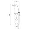 EISL Shower Panel with Mixer KARIBIK White