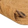 vidaXL Braided Area Rug with Tassels 120 cm Jute Round