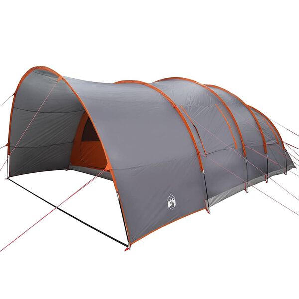 vidaXL Tunnel Tent with Roof Grey and Orange 710 x 460 x 245 cm