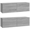 vidaXL 4 Piece TV Cabinet Set Grey Sonoma Engineered Wood