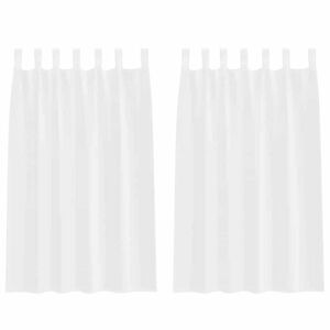 vidaXL Voile Curtain with Curtains 2 pcs White 175 x 140 cm Polyester