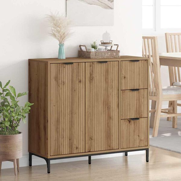 vidaXL Sideboard Artisan Oak 89.5 x 33 x 82 cm Engineered Wood