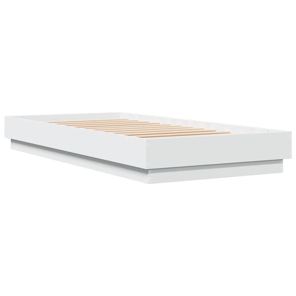 vidaXL Bed Frame without Mattress White 100x200 cm Engineered Wood
