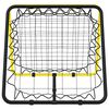 vidaXL Football Rebounder Double Side Adjustable Yellow and Black Steel