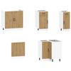 vidaXL 11 Piece Kitchen Cabinet Set Lucca Artisan Oak Engineered Wood
