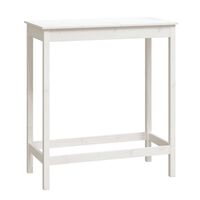 vidaXL Bar Table White 100x50x110 cm Solid Wood Pine