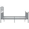 vidaXL Bed Frame without Mattress Grey Metal 160x200 cm