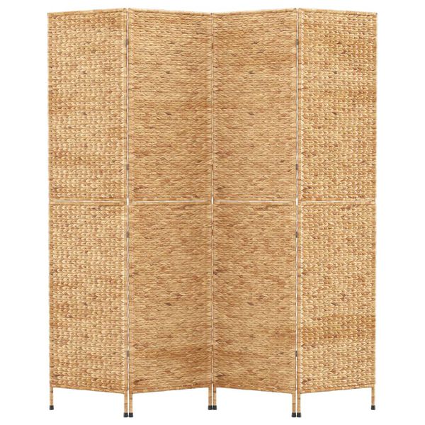vidaXL Room Divider 4-Panel 163x180 cm Water Hyacinth