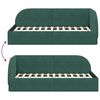 vidaXL Corner Bed Frame Dark Green 90 cm x 200 cm Velvet